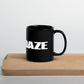 Grey Daze Logo Black Glossy Mug