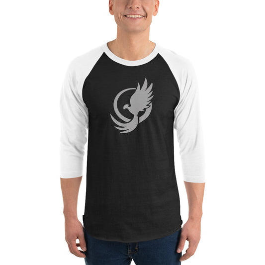 The Phoenix Logo Grey Daze  3/4 sleeve raglan shirt