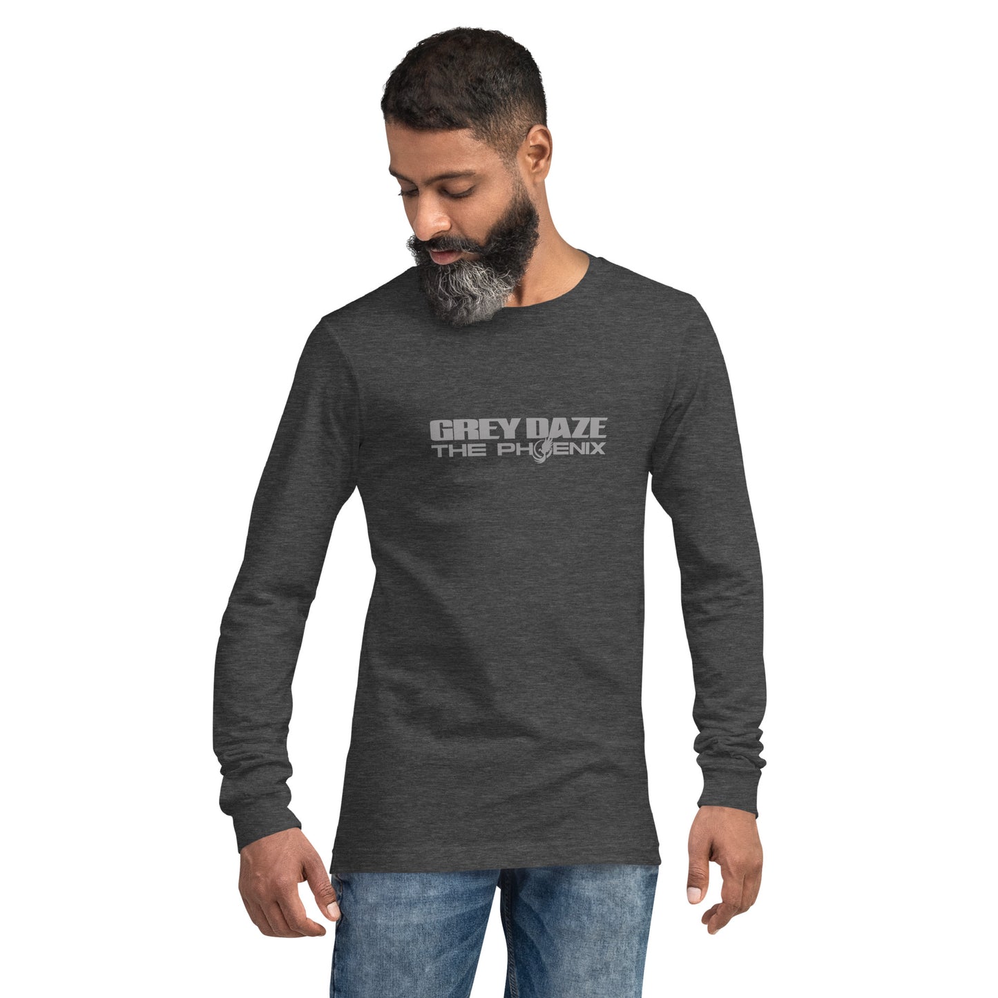 The Phoenix Wording  Grey Daze Unisex Long Sleeve Tee