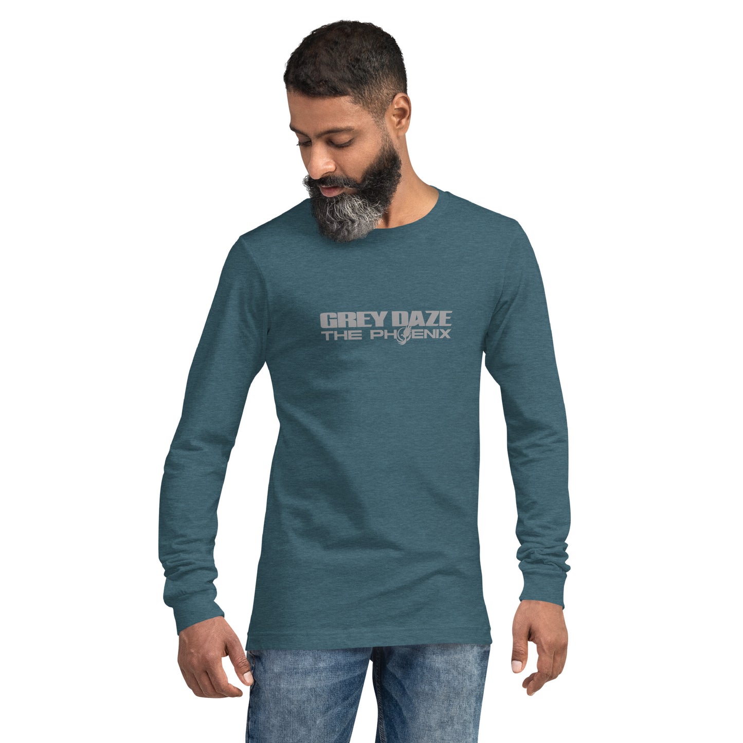 The Phoenix Wording  Grey Daze Unisex Long Sleeve Tee